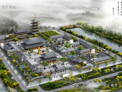 惠来寺庙建筑总体规划方案