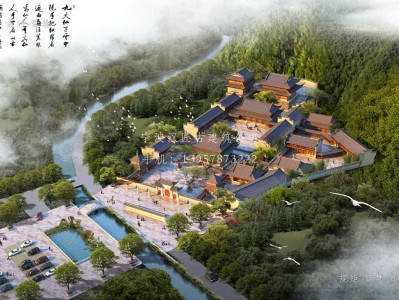 惠来资教寺总体建筑规划方案图