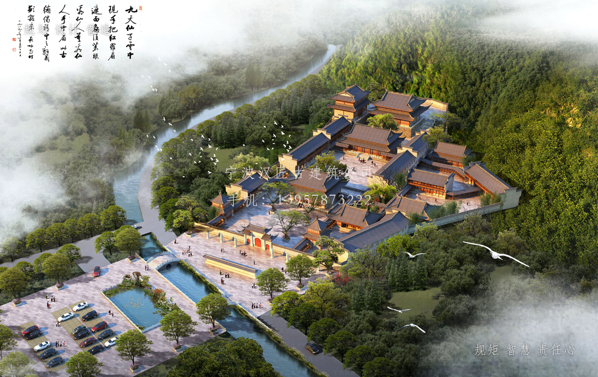 惠来资教寺总体建筑规划方案图